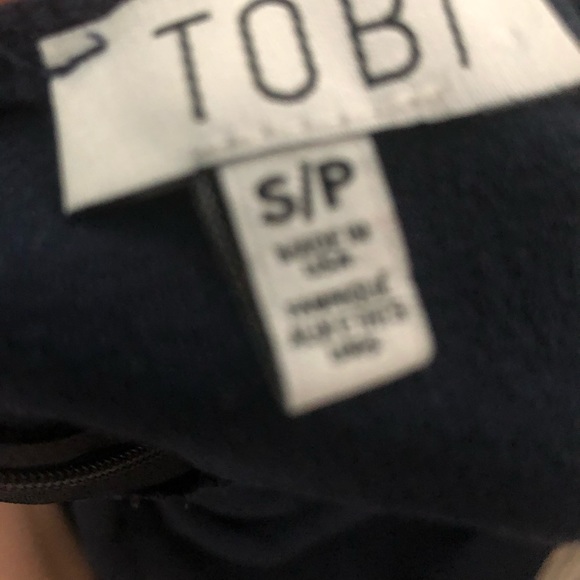 TOBI STRAPLESS DRESS (NAVY) - Picture 2 of 2